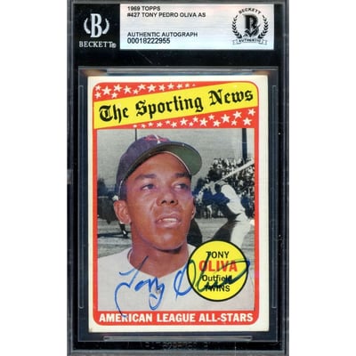 Tony Oliva Autographed Autographed Cards, Signed Tony Oliva Tony Oliva 直筆サインカード 03/25