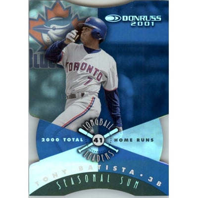 2001 Donruss Longball Leaders Seasonal Sum #LL19 Tony Batista/41