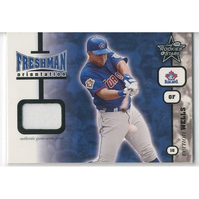 2001 Leaf Rookies and Stars Freshman Orientation #FO3 Vernon Wells Jsy