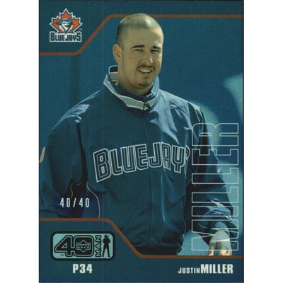 2002 Upper Deck 40-Man Electric Rainbow #86 Justin Miller