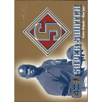 2002 Upper Deck 40-Man Super Swatch Gold #SCD Carlos Delgado