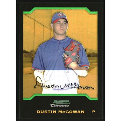 2004 Bowman Chrome Gold Refractors #163 Dustin McGowan