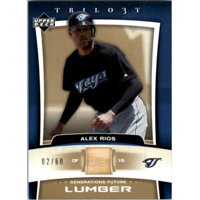 2005 Upper Deck Trilogy Generations Future Lumber Gold #AR Alex Rios