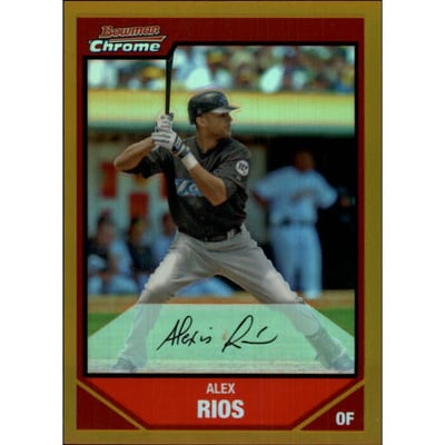2007 Bowman Chrome Gold Refractors #126 Alex Rios