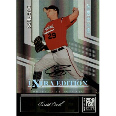 2007 Donruss Elite Extra Edition Signature Turn of the Century #3 Brett Cecil /500