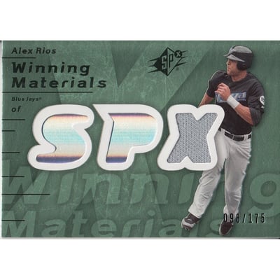 2007 SPx Winning Materials 175 Green #RI Alex Rios/175