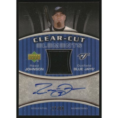 2007 Upper Deck Elements Clear Cut Elements Gold #RJ Reed Johnson