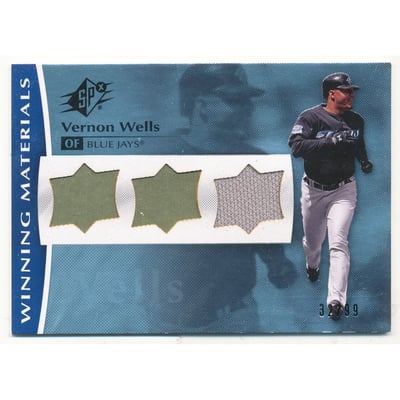 2008 SPx Winning Materials UD Logo #VW Vernon Wells