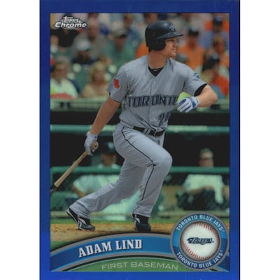 2011 Topps Chrome Blue Refractors #122 Adam Lind