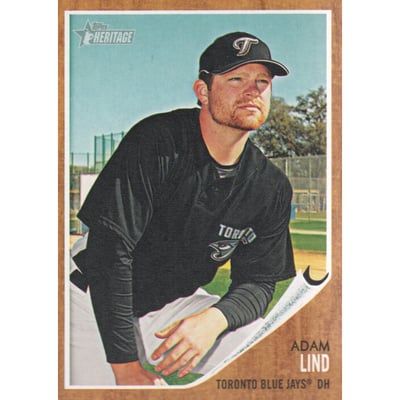 2011 Topps Heritage #452 Adam Lind SP