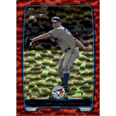 2012 Bowman Prospects Silver Ice Red #BP60 Danny Barnes