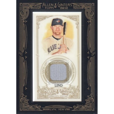 2012 Topps Allen and Ginter Relics #AL Adam Lind