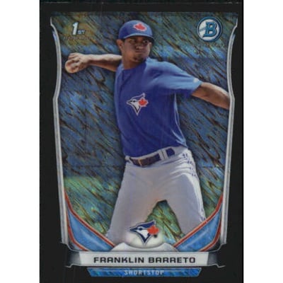 2014 Bowman Chrome Mini Factory Set Black Shimmer Refractors #30 Franklin Barreto