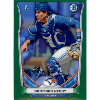 2014 Bowman Chrome Mini Factory Set Green Refractors #253 Santiago Nessy