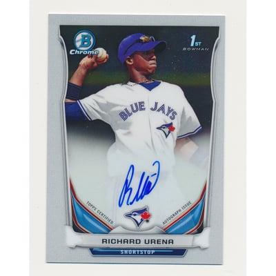 2014 Bowman Chrome Prospect Autographs #BCAPRU Richard Urena
