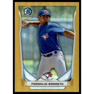 2014 Bowman Chrome Prospects Series 2 Short Prints Gold Refractors #PSFB Franklin Barreto