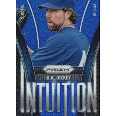 2014 Panini Prizm Intuition Prizms Blue Mojo #10 R.A. Dickey