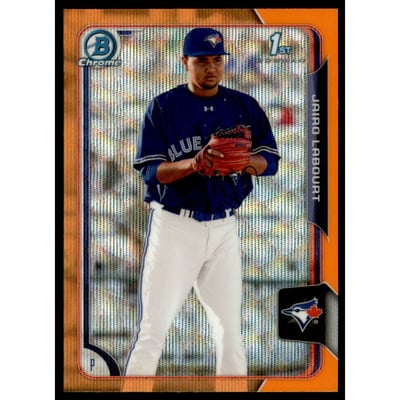 2015 Bowman Chrome Prospects Orange Wave Refractors #BCP94 Jairo Labourt