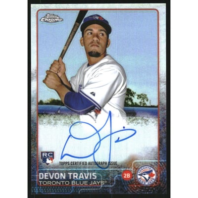 2015 Topps Chrome Rookie Autographs Refractors #ARDT Devon Travis