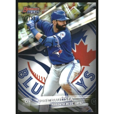 2016 Bowman's Best Gold Refractors #60 Jose Bautista