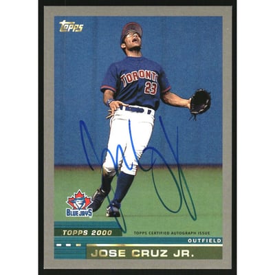 2016 Topps Archives 65th Anniversary Autographs Green Back #A65JCR Jose Cruz Jr.