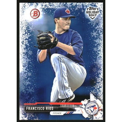 2017 Bowman Topps Holiday Blue Snowflake #THFR Francisco Rios