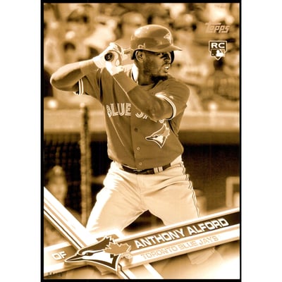2017 Topps Update 5x7 Clear Gold #US92 Anthony Alford