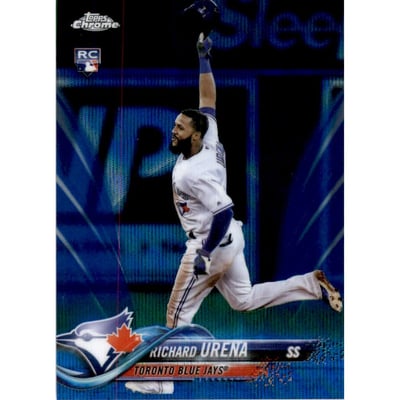 2018 Topps Chrome Blue Wave Refractors #43 Richard Urena