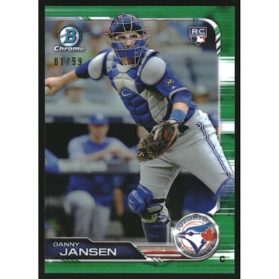 2019 Bowman Chrome Green Refractors #88 Danny Jansen