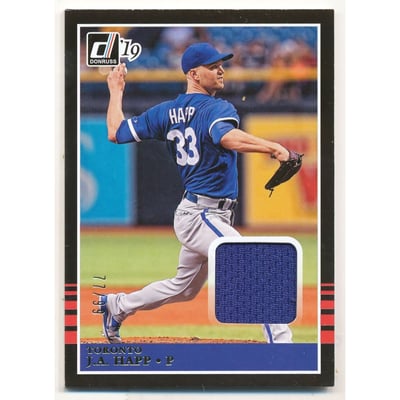 2019 Donruss '85 Retro Materials Gold #23 J.A. Happ/99