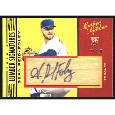 2019 Panini Leather and Lumber Rookie Lumber Signatures Blue #117 Sean Reid-Foley/99