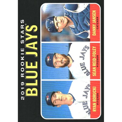2019 Topps Heritage Black Border #376 Ryan Borucki/Danny Jansen/Sean Reid-Foley