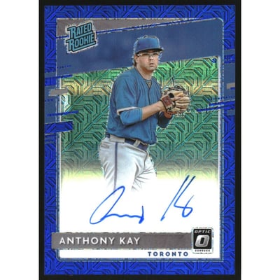 2020 Donruss Optic Rated Rookies Signatures Blue Mojo #32 Anthony Kay/99