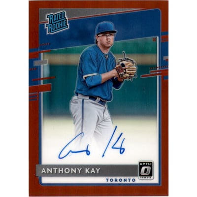 2020 Donruss Optic Rated Rookies Signatures Red #32 Anthony Kay/50