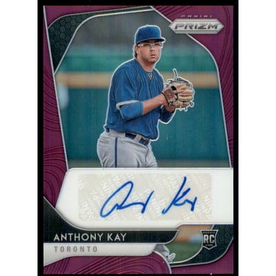 2020 Panini Prizm Rookie Autographs Prizms Purple #24 Anthony Kay/50