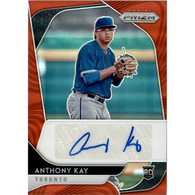 2020 Panini Prizm Rookie Autographs Prizms Red #24 Anthony Kay/75