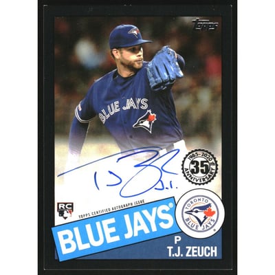 2020 Topps '85 Topps Autographs Black #85ATJZ T.J. Zeuch S2