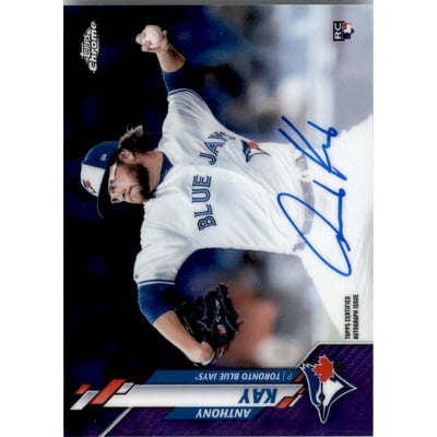 2020 Topps Chrome Rookie Autographs Purple Refractors #RAAK Anthony Kay