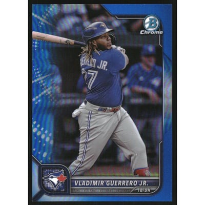 2022 Bowman Chrome Blue Refractors #55 Vladimir Guerrero Jr.