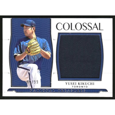 2022 Panini National Treasures Colossal Materials #41 Yusei Kikuchi/99