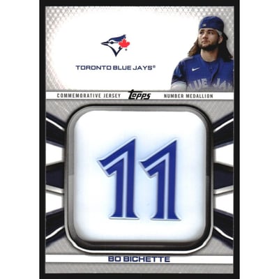 2022 Topps Commemorative Player Jersey Number Medallions #JNMBB Bo Bichette