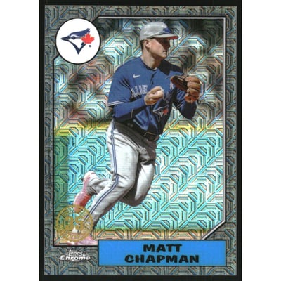2022 Topps Update '87 Topps Silver Pack Chrome Black Refractors #T87C14 Matt Chapman
