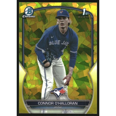 2023 Bowman Chrome Draft Sapphire Yellow Refractors #BDC111 Connor O'Halloran
