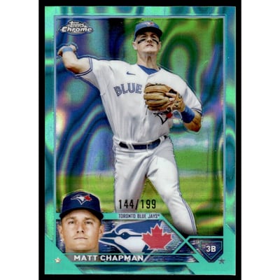 2023 Topps Chrome Aqua Lava Refractors #158 Matt Chapman