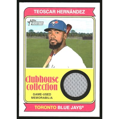 2023 Topps Heritage Clubhouse Collection Relics #CCRTH Teoscar Hernandez