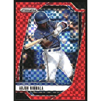 2025 Panini Prizm Prizms Red Power #87 Arjun Nimmala