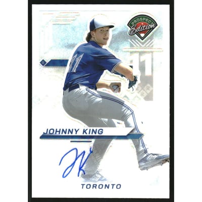 2025 Panini Prospect Edition Holo Prospect Ticket Signatures Prizms Silver #78 Johnny King