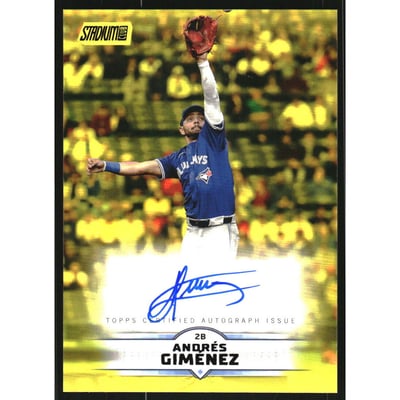 2025 Stadium Club Autographs Yellow #SCBAAG Andres Gimenez