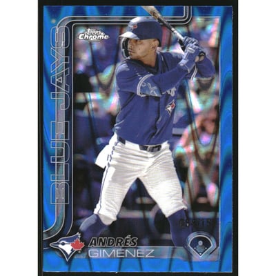 2025 Topps Chrome Blue RayWave Refractors #70 Andres Gimenez