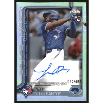 2025 Topps Chrome Rookie Autographs Refractors #RALD Luis De Los Santos